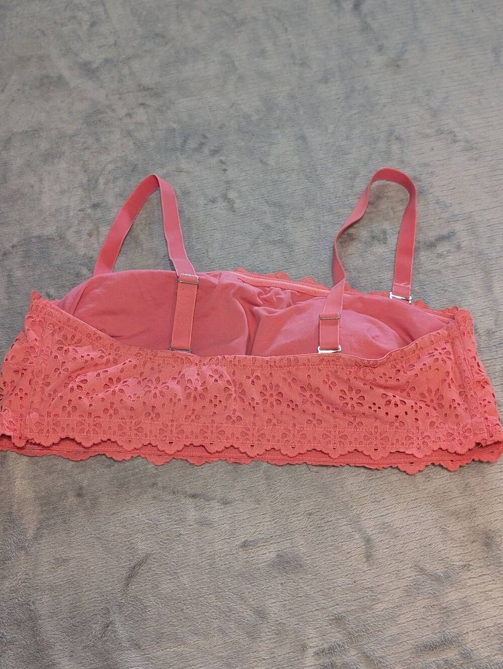 Auden Size XXL Pink Lace PMV Padded Bandeau Bralette Bra - Picture 2 of 4